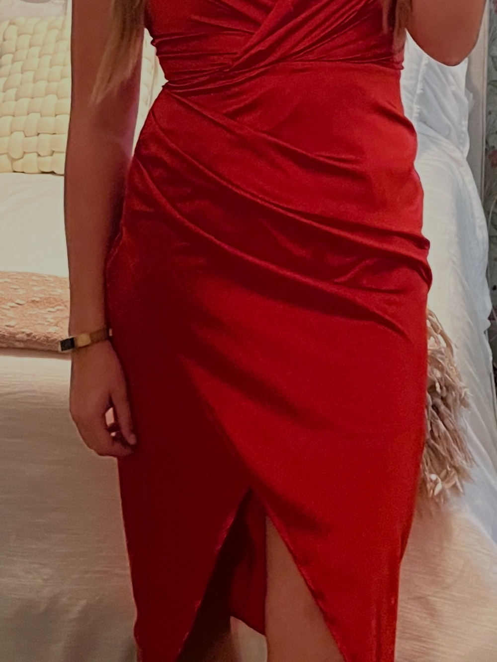 Adelyn Rae Red Midi Dress